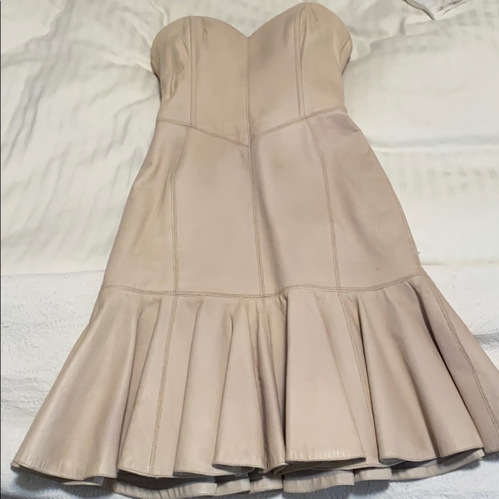 Michael Hoban vintage leather dress